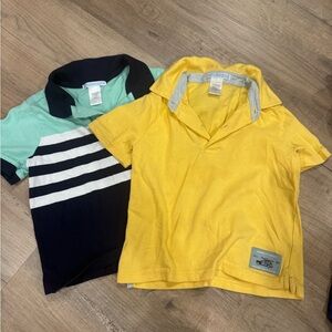 Janie and Jack Yellow and Green Polo Shirts for Casual Style